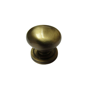 30mm Round Cabinet and Cupboard Door Knob Antique Brass
