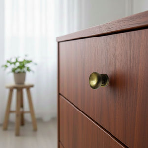 30mm Round Cabinet and Cupboard Door Knob Antique Brass
