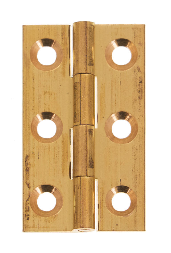 Solid Drawn Brass Plain Butt Hinge Satin Brass Pack of 2