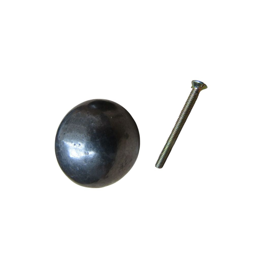 38mm Cannon Ball Cabinet Knob Large - Antique Iron
