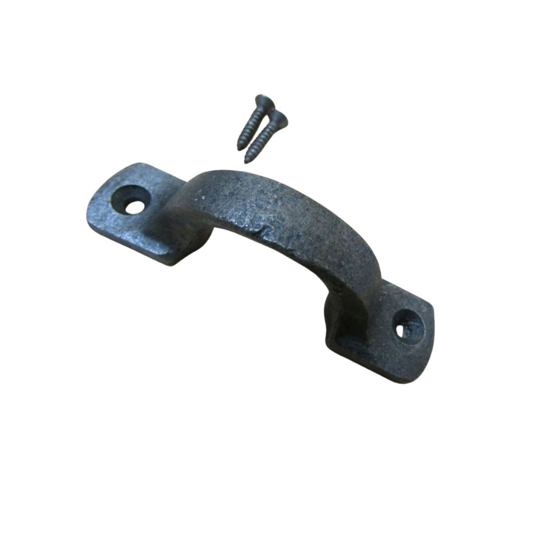 3'' Chunky D Handle Antique Iron