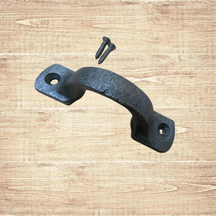 3'' Chunky D Handle Antique Iron