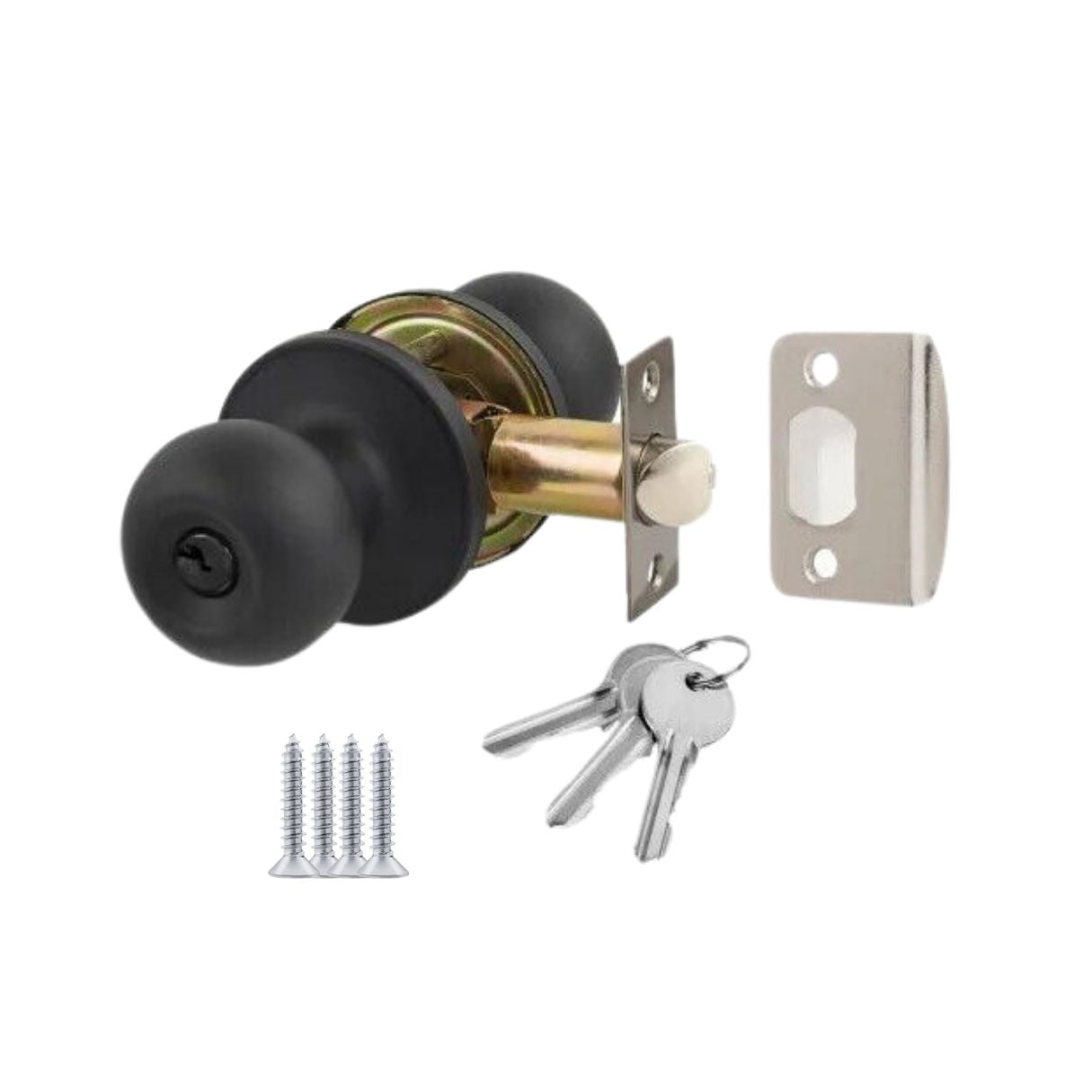 Entrance Keyed Knobset Matt Black.