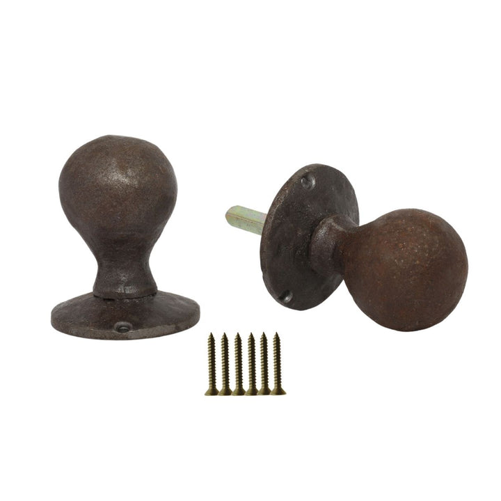 Mortice Door knob Antique Iron Ball.