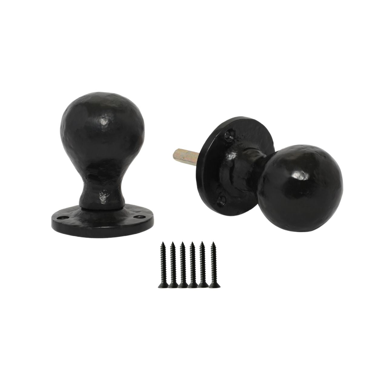 Mortice Door knob Black Antique Ball.