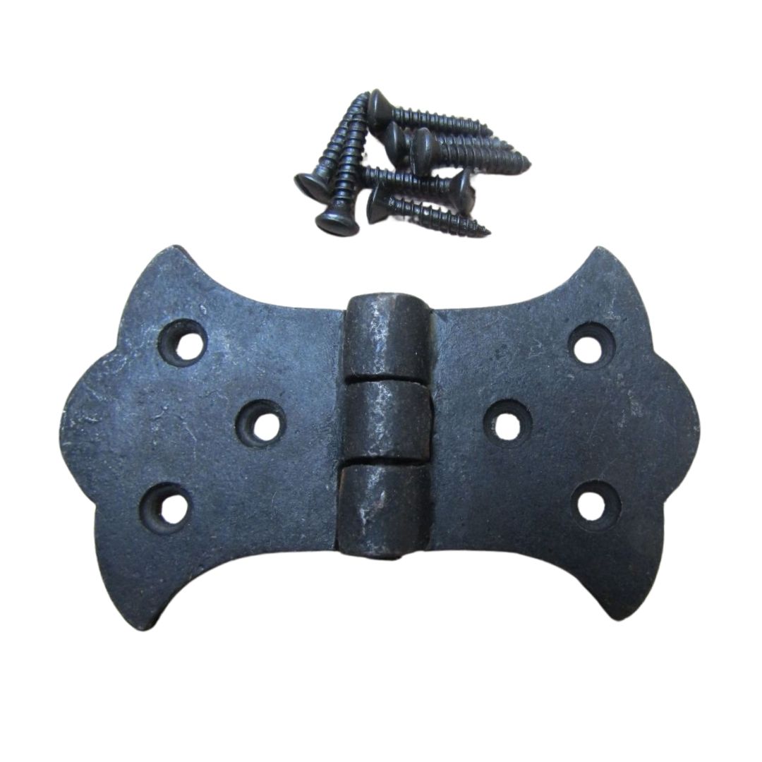 Pair of Butterfly Butt hinge Black.