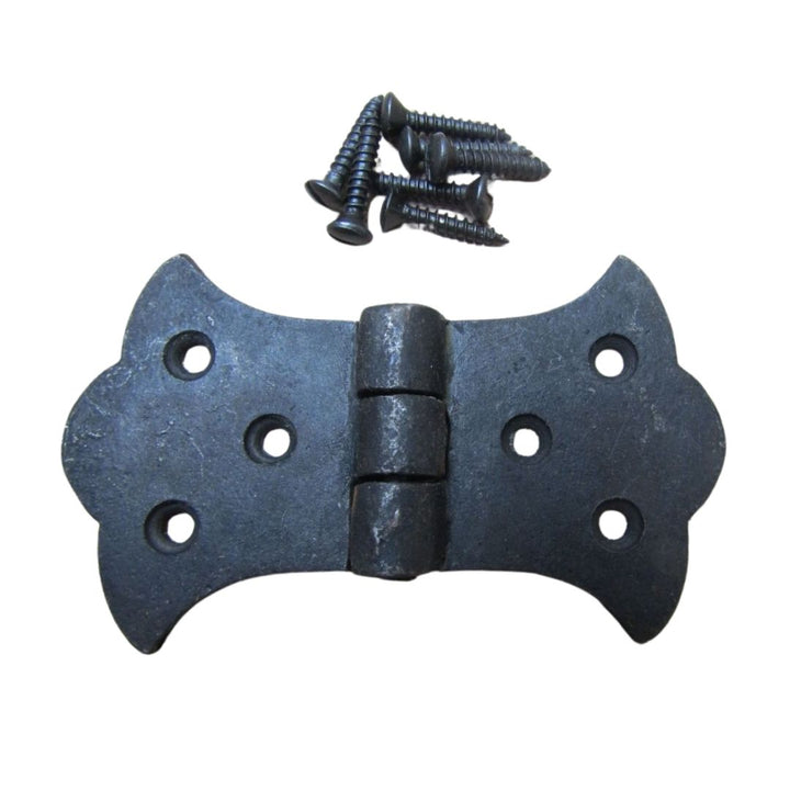 Pair of Butterfly Butt hinge Black.