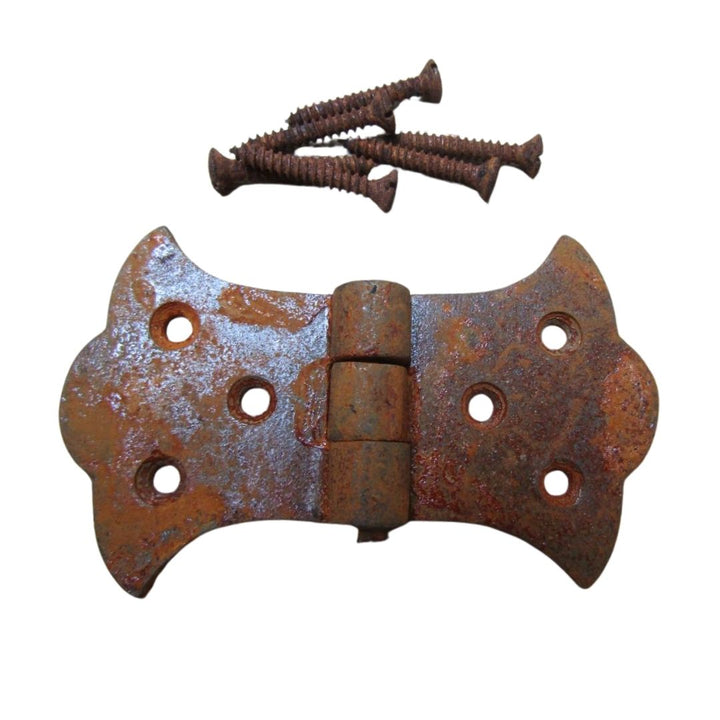 Pair of Butterfly Butt hinge Rustic.