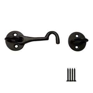 3inch Plain Cast Iron Cabin Hook Black Antique.