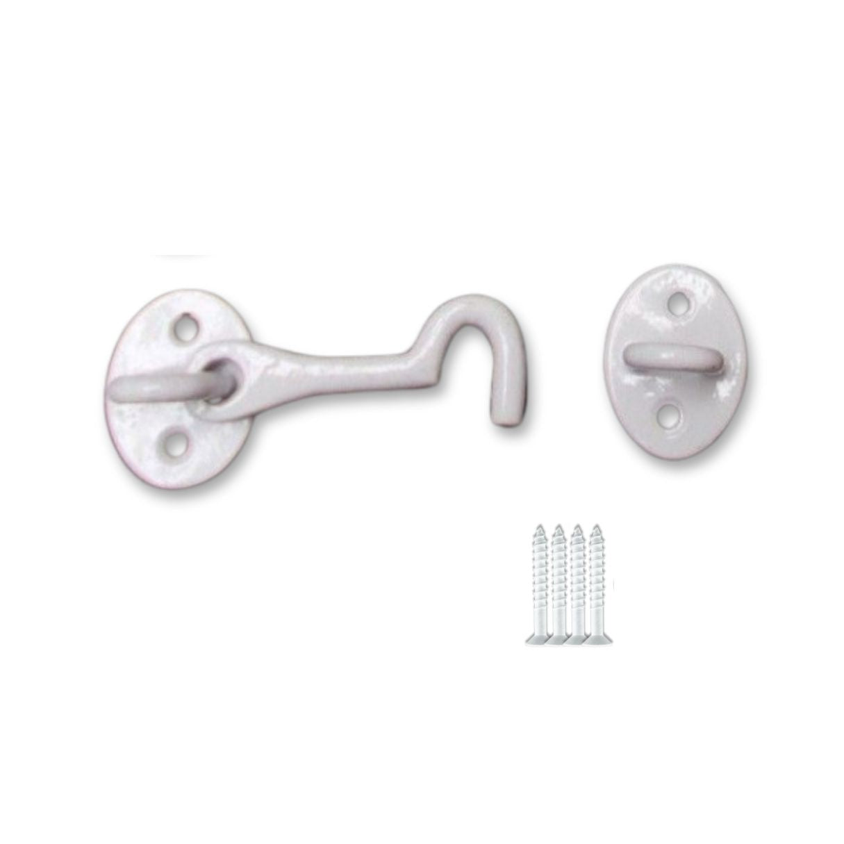 3inch Plain Cast Iron Cabin Hook White.