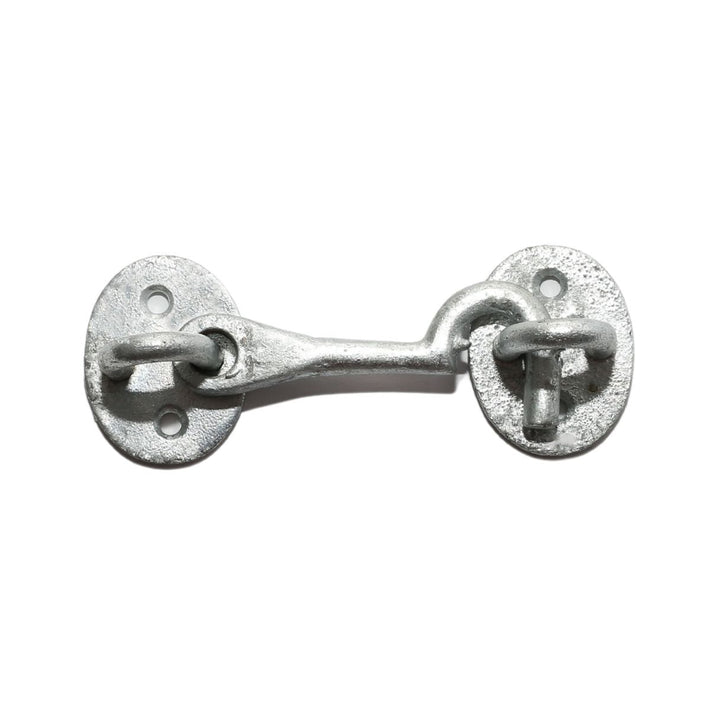 Ironmongery World Plain Cast Iron Metal Cabin Hook Galvanised 3inch.