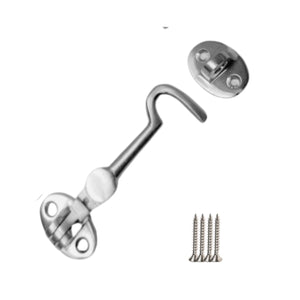 3inch Plain Satin Chrome Cabin Hook.