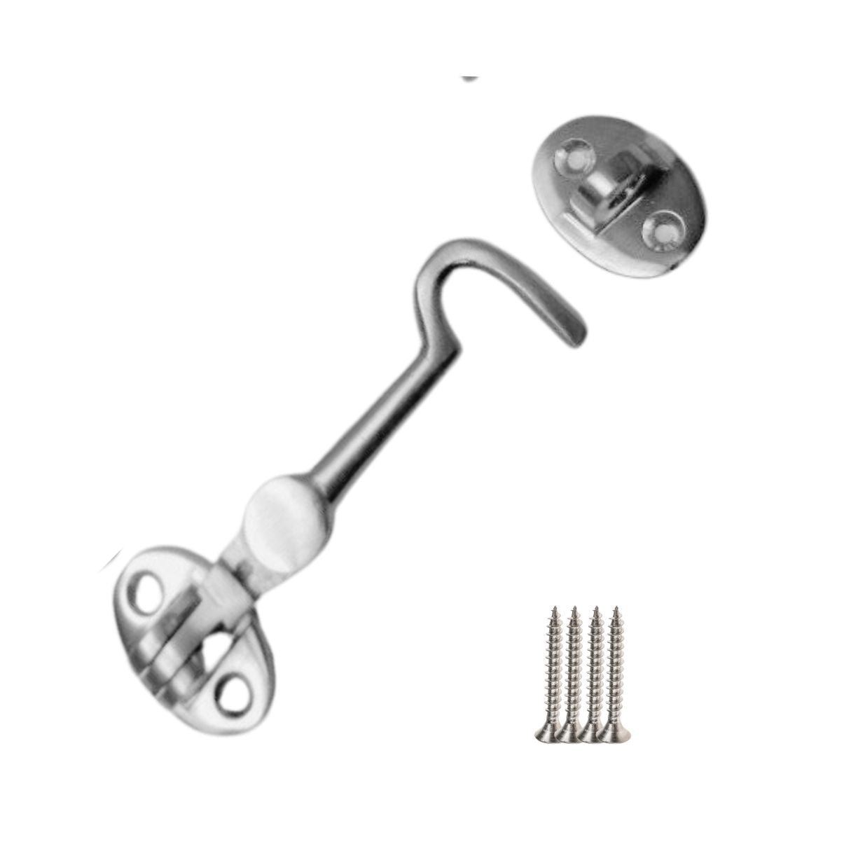 3inch Plain Satin Chrome Cabin Hook.