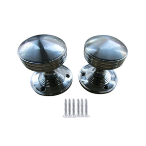 Rimmed Mortise Door Knob Satin Chrome.