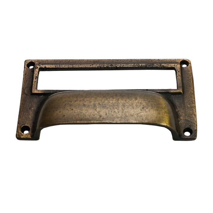 3inch Small Card Holder Cup Handle Antique Brass.