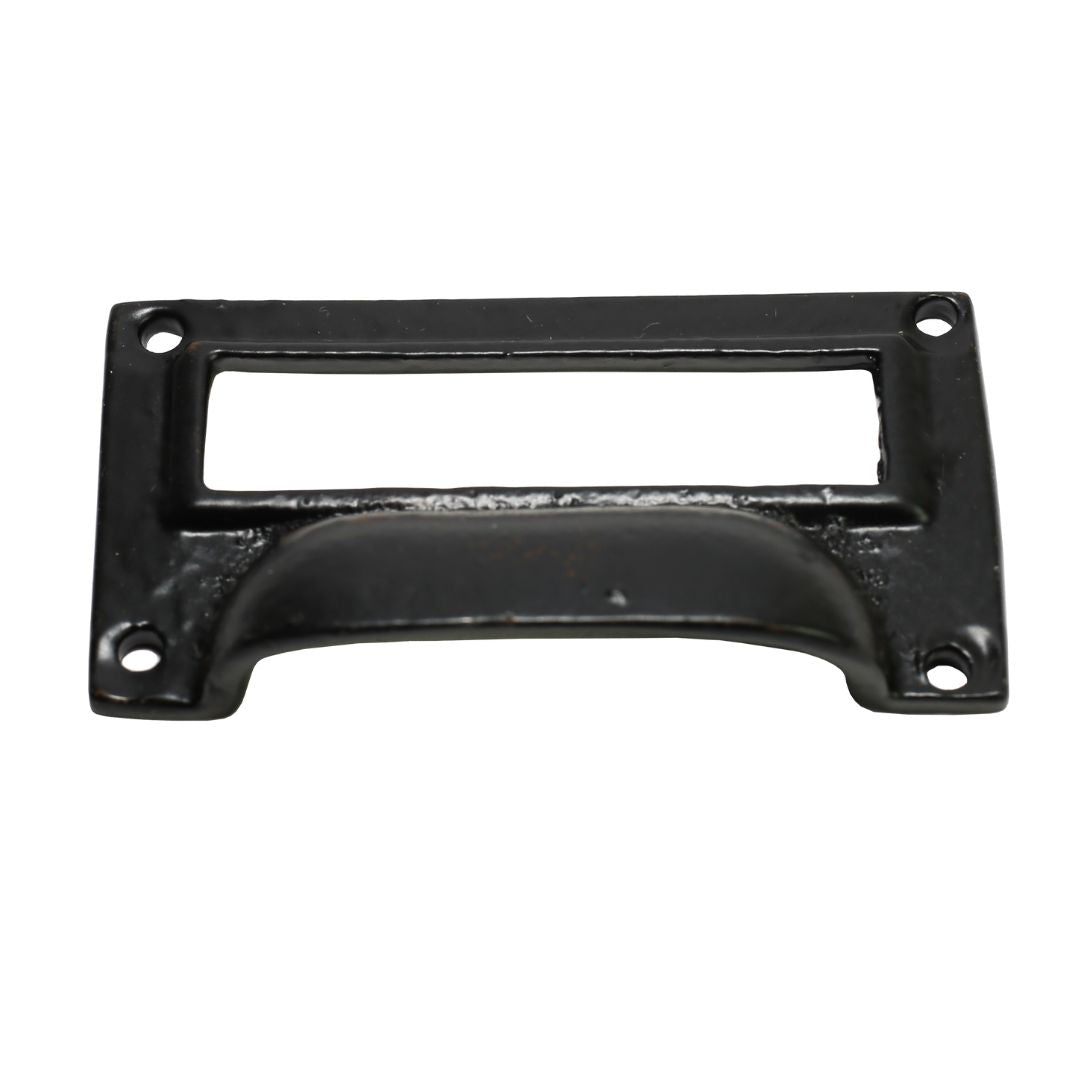 3inch Small Card Holder Cup Handle Black Antique.