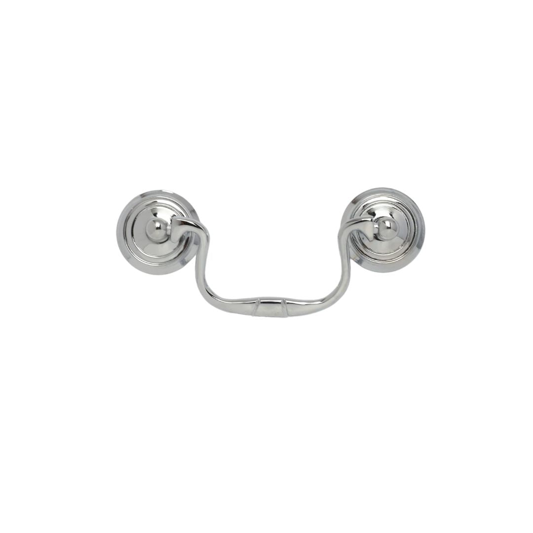 Small Swan Neck Pull Handle Polished Chrome.