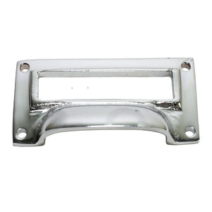 3inch Victorian Filing Cabinet Card Holder polished chrome.