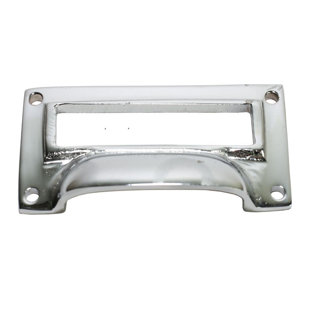 3inch Victorian Filing Cabinet Card Holder polished chrome.