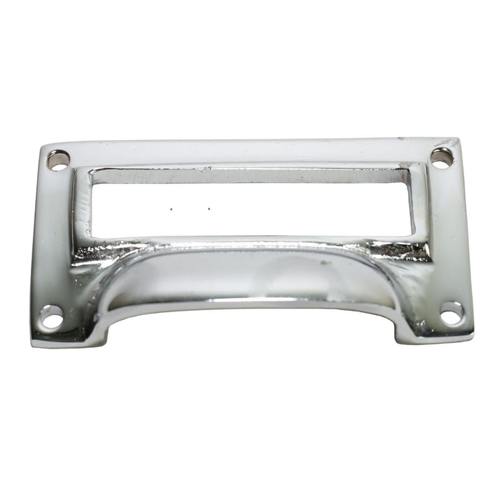 3inch Victorian Filing Cabinet Card Holder polished chrome.