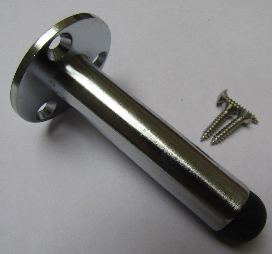 Door Stopper 3inch Pipe Satin Chrome.