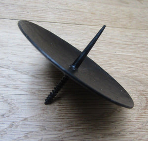 Hand forged Candle Holder Black Wax Screw in 3inch.