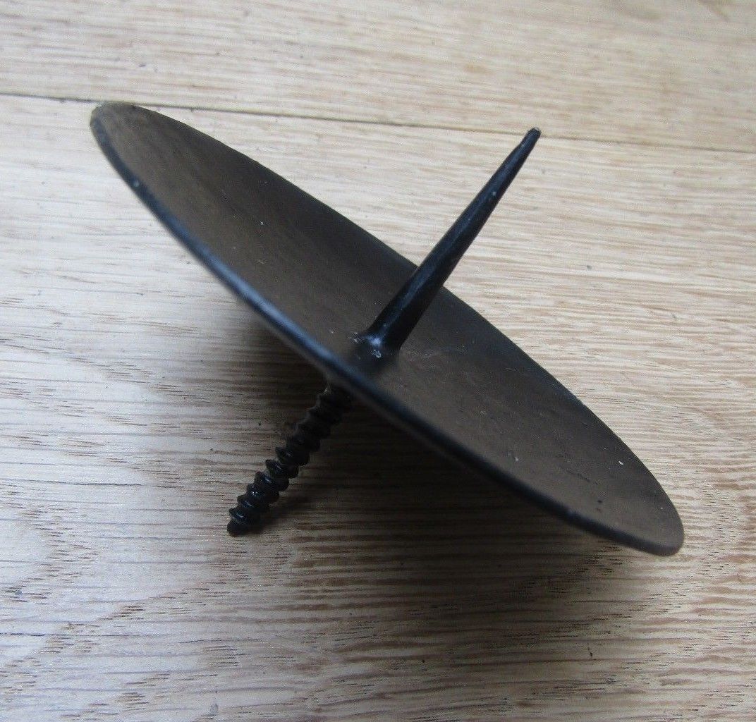 Hand forged Candle Holder Black Wax Screw in 3inch.