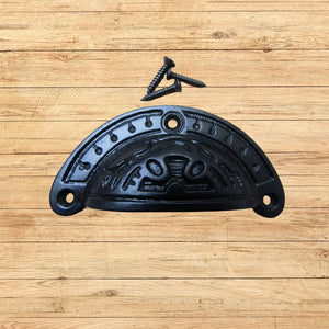 
Round Inca Cup Pull Black Antique