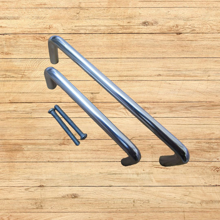 4" Wardrobe D Pull Handle Polished Aluminium