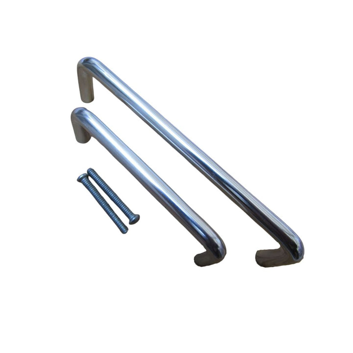 4" Wardrobe D Pull Handle Polished Aluminium