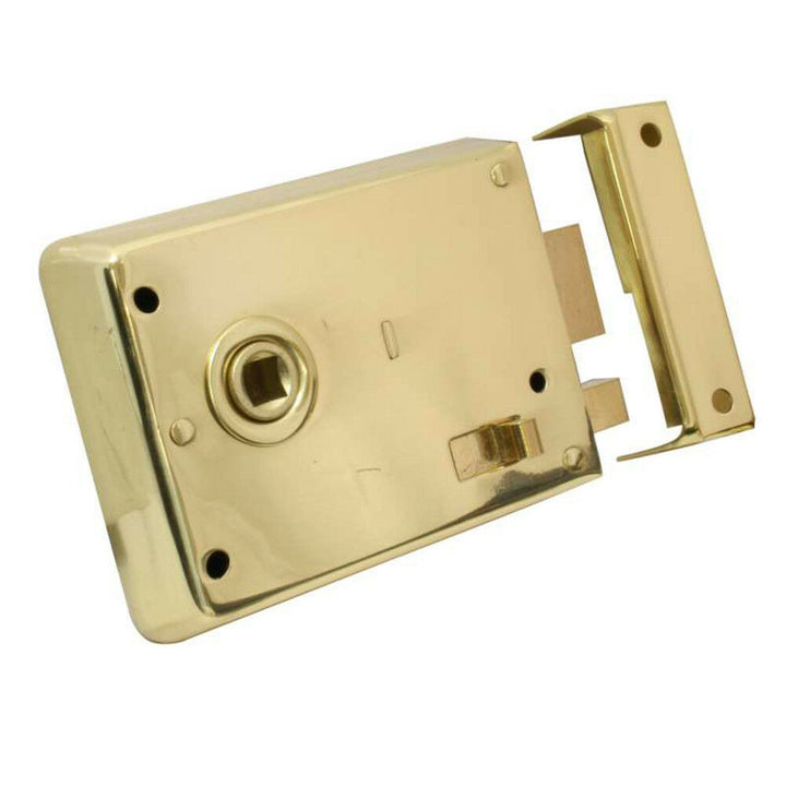 Steel 4inch Rim latch with Snib Brass.