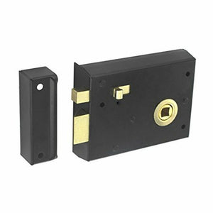 Steel 4inch Rim latch with Snib Black.