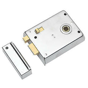 Steel 4inch Rim latch with Snib Satin Chrome.