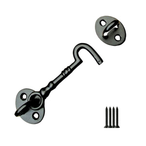 4inch Knotted Cast Iron Cabin Hook Black Antique.