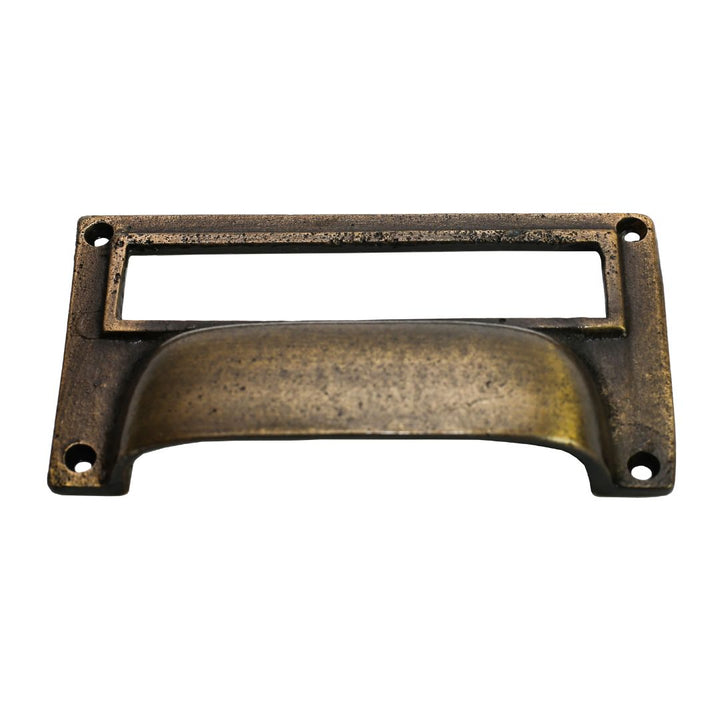 4inch Large Card Holder Cup Handle antique brass.