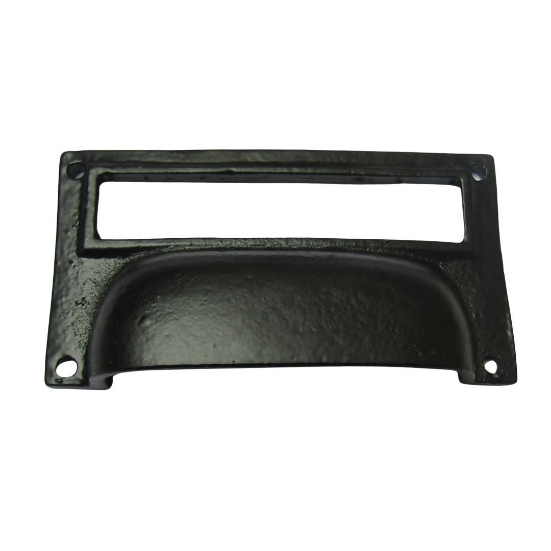 4inch Large Card Holder Cup Handle black antique.