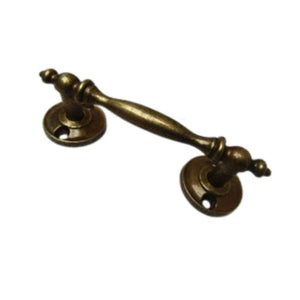 Old Telephone Style Cabinet Pull Handle Antique Brass.