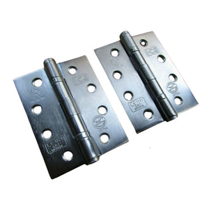 Pair of CE7 Fire Rated Butt Hinges Satin Chrome.