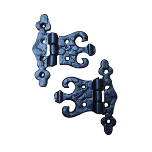 Pair of Cropped Unequal Cabinet Door Hinge.