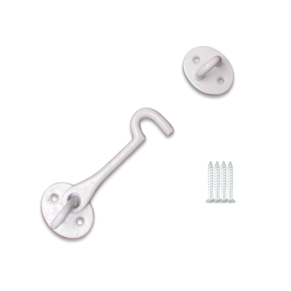 4inch Plain Cast Iron Cabin Hook White.