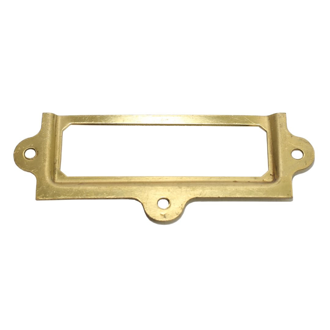 Small Retro Filing Cabinet Card Holder polished brass.