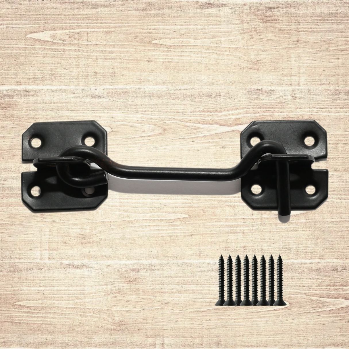 4inch Steel Wire Cabin Hook Catch Black.