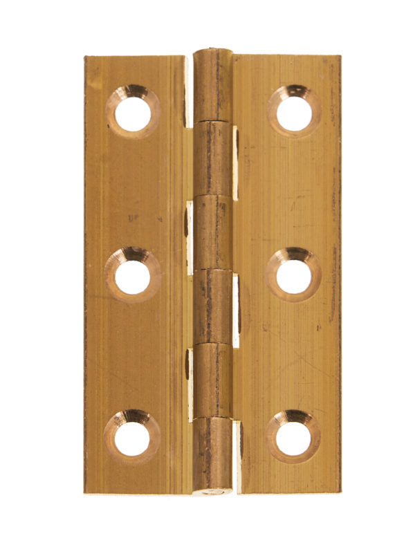 Solid Drawn Brass Plain Butt Hinge Satin Brass Pack of 2