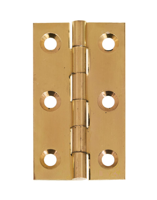 Solid Drawn Brass Plain Butt Hinge Polished Brass Pack of 2