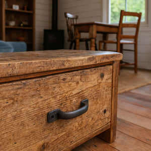 Chunky D Pull Handle Antique Iron 5"