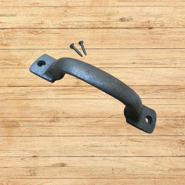 Chunky D Pull Handle Antique Iron 5"