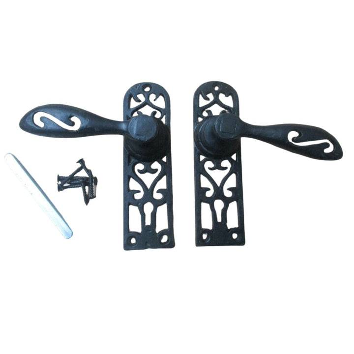 Cottage Door Lock Handle black antique.