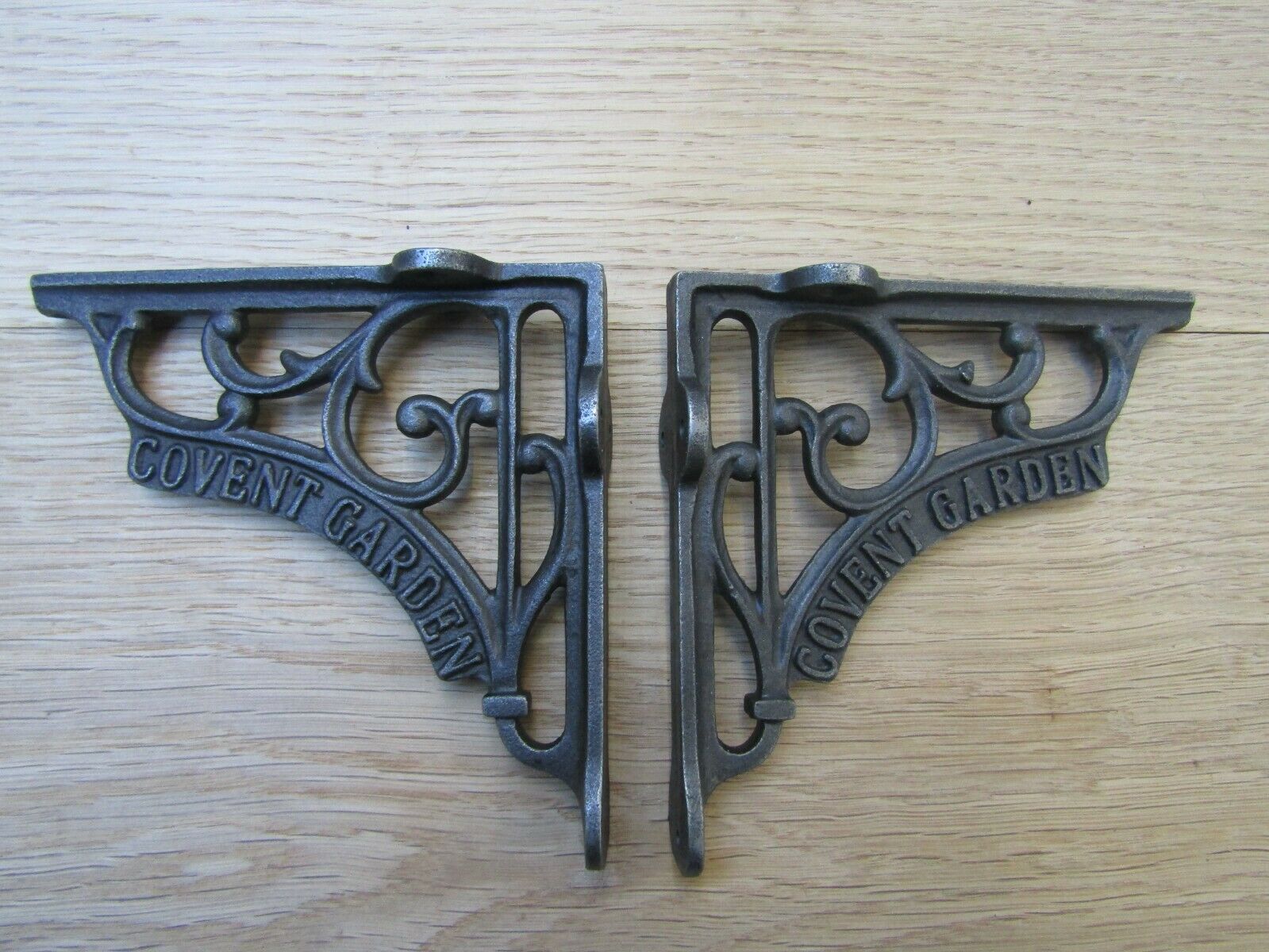 Pair Of 5inch Covent Garden Shelf Brackets Antique Iron.