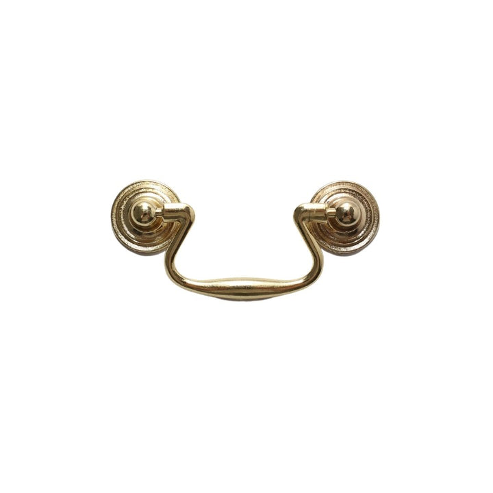 Large Swan Neck Pull Handle Polished Brass.