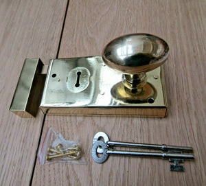 5.5inch Rim Lock Brass & Oval Rim Brass Set.
